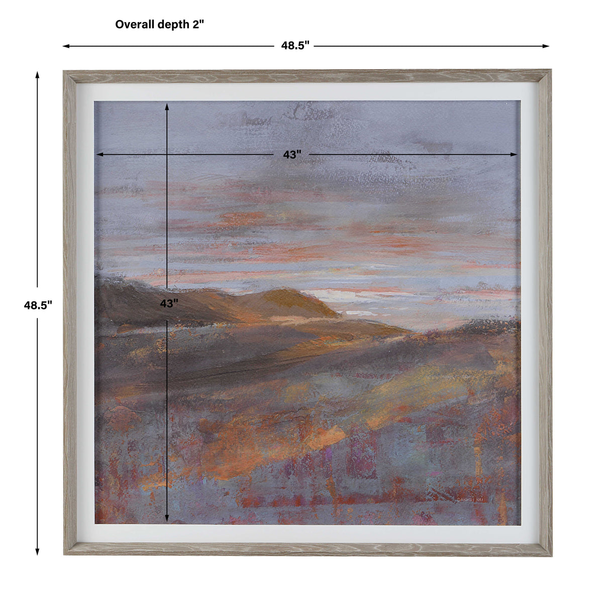 Dawn On The Hills Framed Print - Purple / Light Brown by Uttermost - View 9