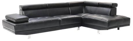 Riveredge G448-SC Sectional  ( Without Ottoman) , BLACK - sold by Home Elegance USA