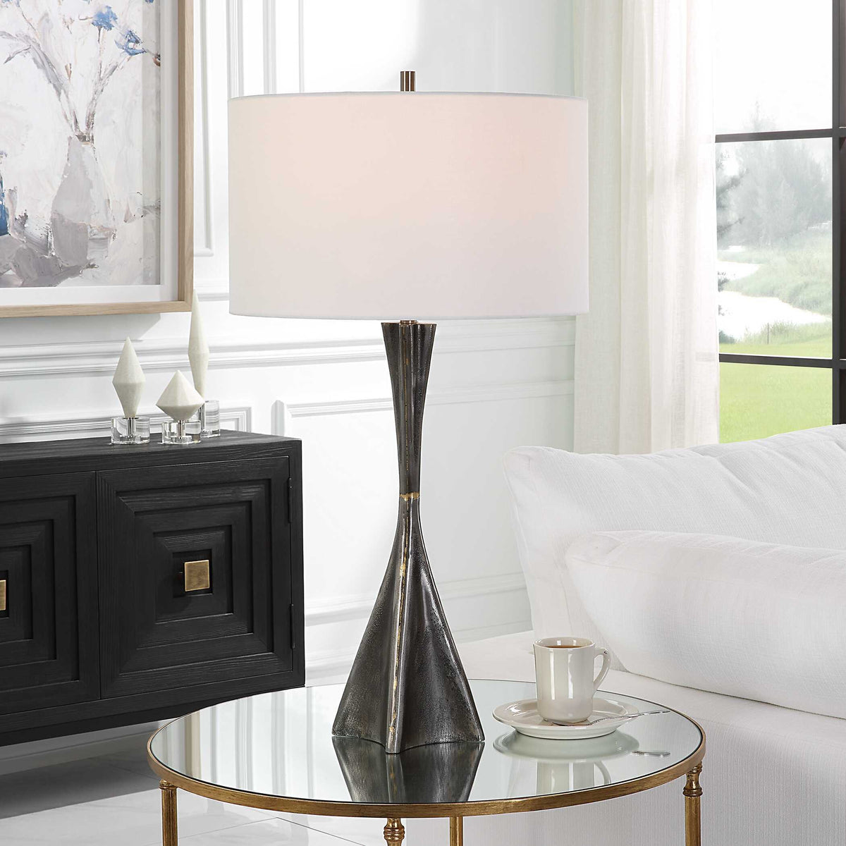 Keiron Industrial Table Lamp - Dark Gray by Uttermost - View 2