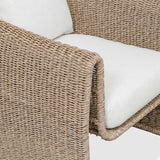 Tropic Golden Flax Outdoor Lounge Chair - Light Brown / White by Uttermost - View 14