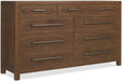 Driftwood Nine-Drawer Dresser Medium Wood - Dark Brown by Hooker Furniture - View 1