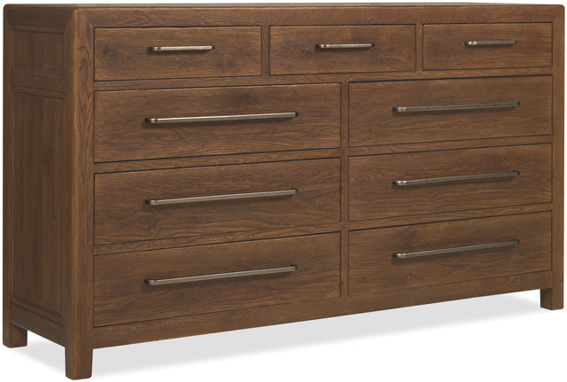 Driftwood Nine-Drawer Dresser Medium Wood - Dark Brown by Hooker Furniture - View 1