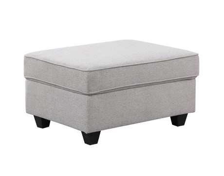 Leo 125' Light Gray Linen 8Pc Modular L-Shape Sectional Sofa and Ottoman - sold by Home Elegance USA