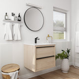 24" Bathroom Vanity with 2 Soft Close drawers, White Ceramic Basin - BVA02524PLO - G - BL9060B(W1286S00034) - W999S00071 - image - 5