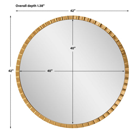 Dandridge Round Mirror - Gold by Uttermost - View 6