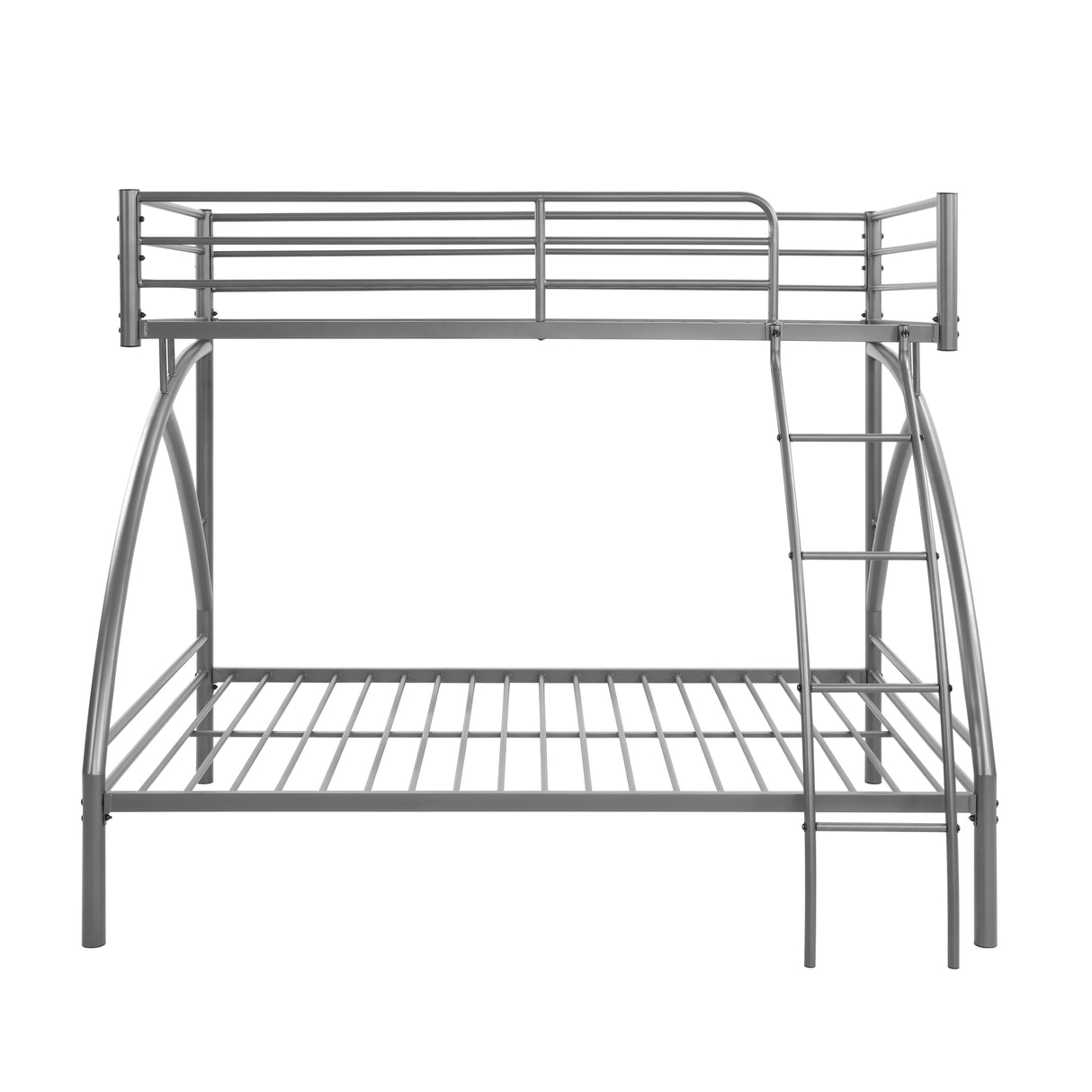 Gray Metal Frame Twin/Full Bunk Bed, Youth Bed, Youth Bedroom Furniture, Easy Assembly - sold by Home Elegance USA
