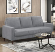 Modern Contemporary Gray Corduroy Upholstered Sofa Comfortable Cushion Solid Wood Living Room Furniture 1pc