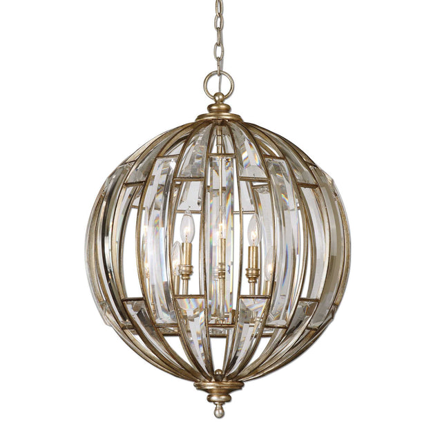 Vicentina 6 Light Sphere Pendant - Gold / Silver by Uttermost - View 1