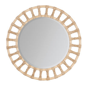 Retreat Pole Rattan Accent Mirror - Beige by Hooker Furniture - View 1