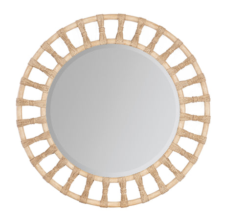 Retreat Pole Rattan Accent Mirror - Beige by Hooker Furniture - View 1