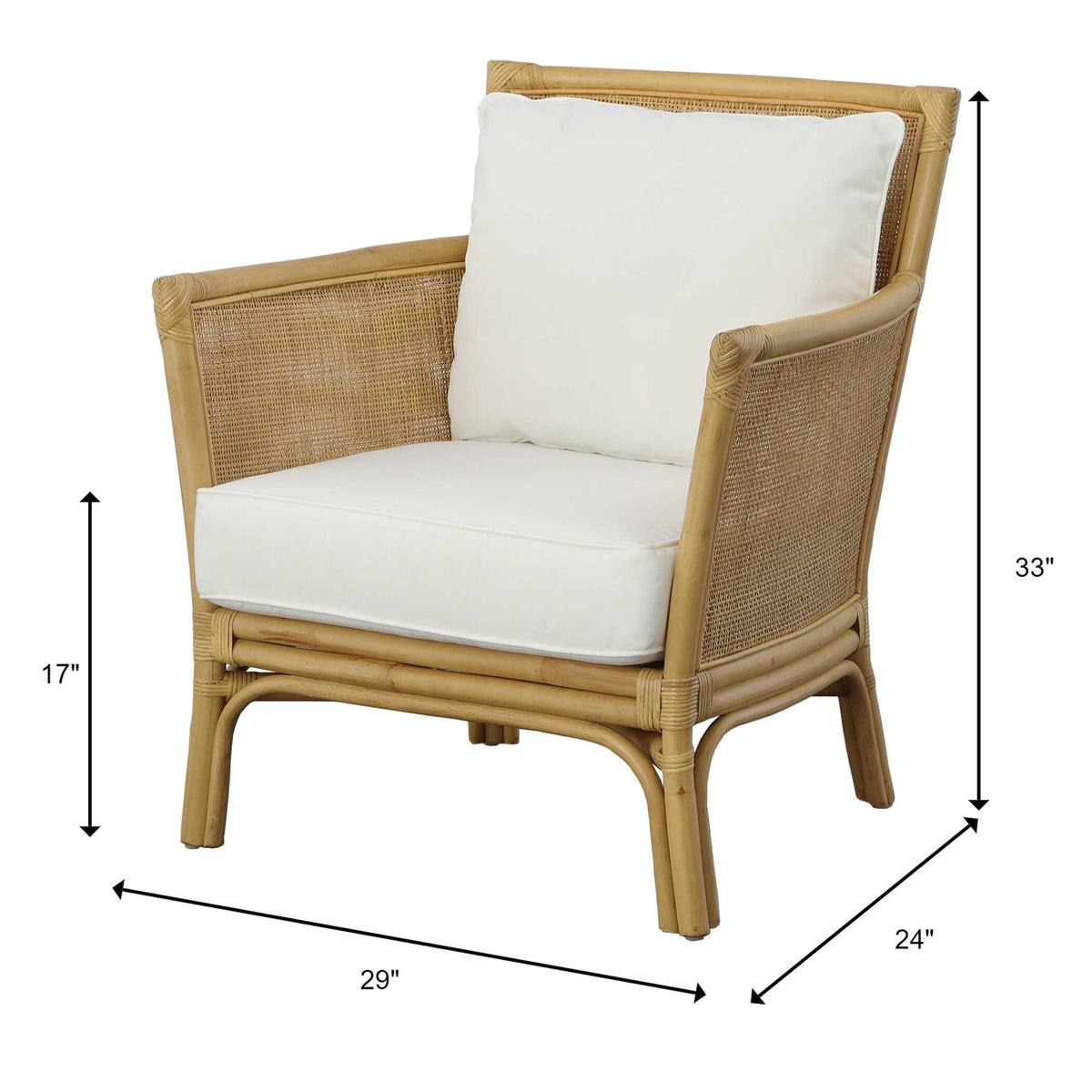 Pacific Rattan Armchair - Beige by Uttermost - View 8