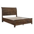 Jerrick Queen Sleigh Platform Bed with Storage 1957-1 | Homelegance