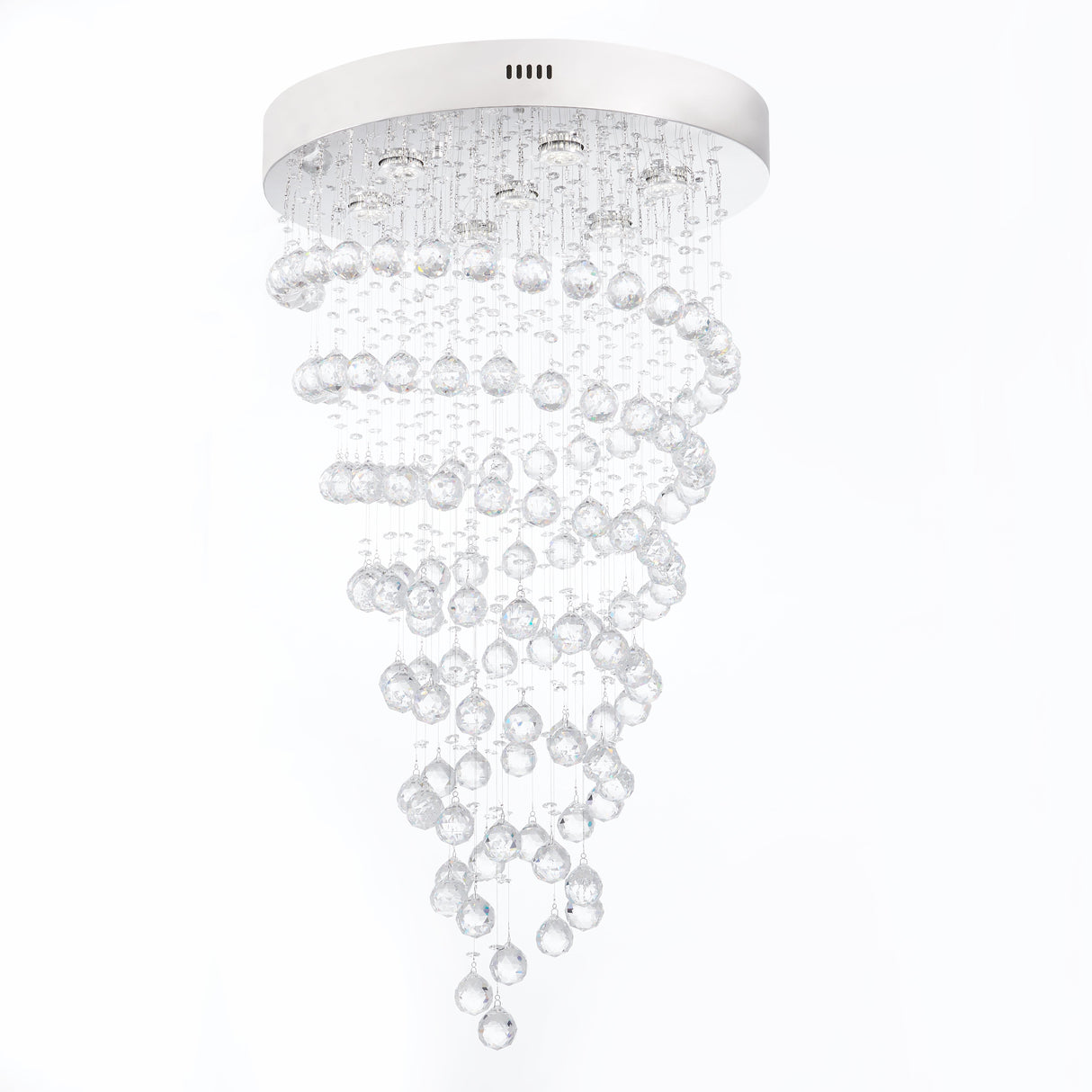 Crystal Double Helix Chandelier // 7 Lights  | Finesse -  Home Elegance USA