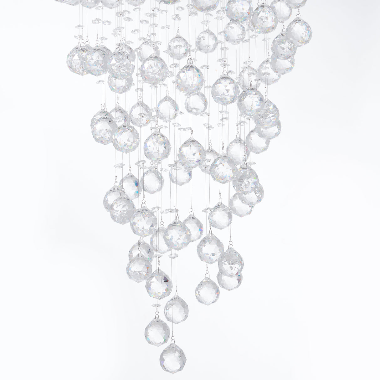 Crystal Double Helix Chandelier // 7 Lights  | Finesse -  Home Elegance USA