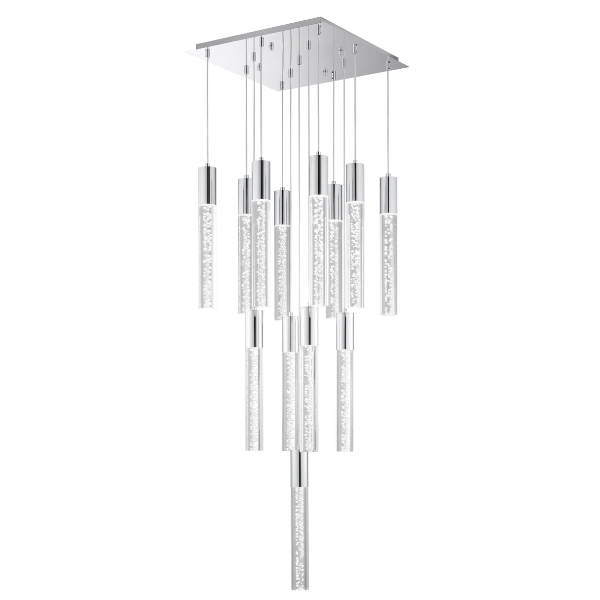 Acrylic Cylinder Chandelier// 13 Light  | Finesse