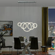 5 Hoop Crystal Progression Chandelier // Chrome  | Finesse -  Home Elegance USA