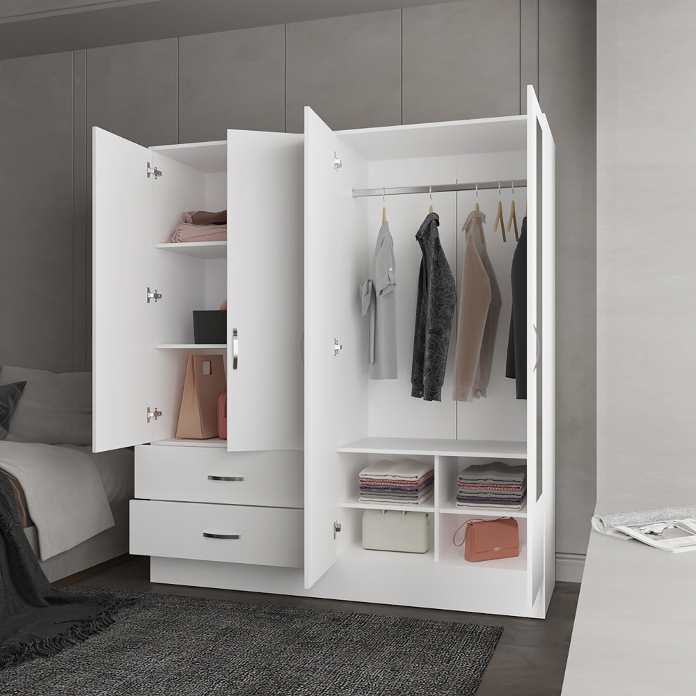 Armoire Ron, Bedroom, White - sold by Home Elegance USA