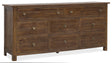 Driftwood Eight-Drawer Dresser Worn Saddle - Dark Brown by Hooker Furniture - View 1