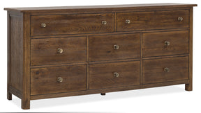 Driftwood Eight-Drawer Dresser Worn Saddle - Dark Brown by Hooker Furniture - View 1
