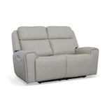 Barnett Power Reclining Loveseat With Power Headrests & Lumbar - Timber | Flexsteel