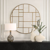 Geometric Round Mirror - Light Brown by Uttermost - View 2