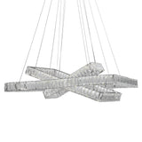 Crystal Elegance LED Chandelier //  3 Rectangles  | Finesse -  Home Elegance USA