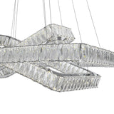 Crystal Elegance LED Chandelier //  3 Rectangles  | Finesse -  Home Elegance USA