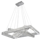 Crystal Elegance LED Chandelier //  3 Rectangles  | Finesse -  Home Elegance USA