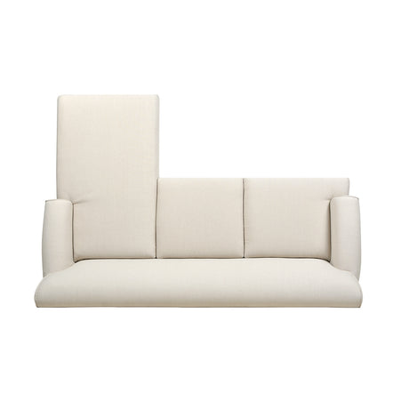 Alana  88' L-Shape Reversible Sectional Sofa, Light Beige Linen - sold by Home Elegance USA