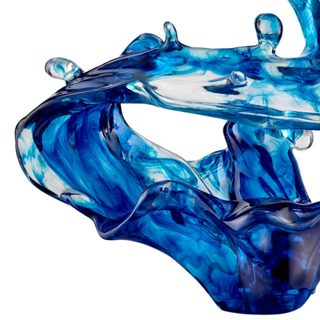 Breaker Wave 21" Tall Sculpture // Ocean Blue  | Finesse - sold by Home Elegance USA