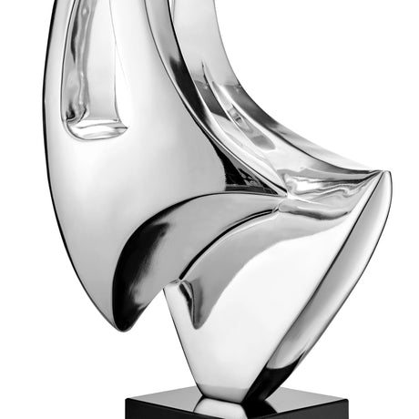 Sail Table Top Small Sculpture // Chrome  | Finesse - sold by Home Elegance USA