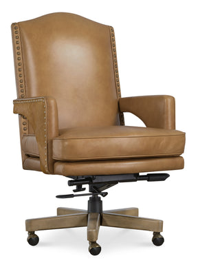 Rochelle Executive Swivel Tilt Chair - Light Brown by Hooker Furniture - View 1