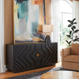 Faulkner 4 Door Cabinet - Black by Uttermost - View 2