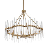 Crystal Stick 8 Light Chandelier Brass - Bronze by Uttermost - View 7
