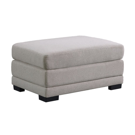 Kristin 121.5' Light Gray Linen Fabric Reversible Sectional Sofa with 2 Ottomans - sold by Home Elegance USA