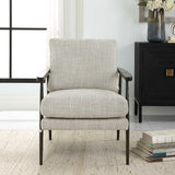 Sebastian Cast Iron Accent Chair - Gray by Uttermost - View 3