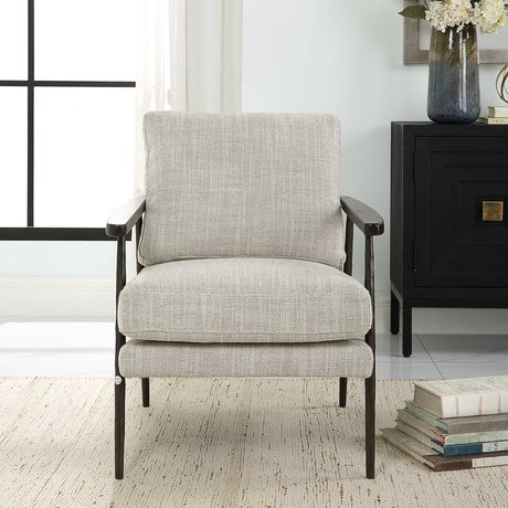 Sebastian Cast Iron Accent Chair - Gray by Uttermost - View 3