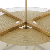 Cresson 4 Light Drum Pendant White / Gold - Gold / White by Uttermost - View 14