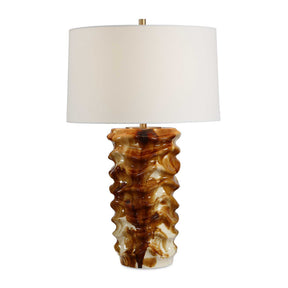 Bassa Glazed Table Lamp Brown / Cream - Light Brown / White by Uttermost - View 1