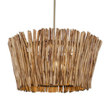Rhea 4 Light Wood Branch Chandelier Woodtone - Light Brown by Uttermost - View 1