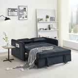 55.5" Twins Pull Out Sofa Bed Black Velvet - W1097104078 - image - 4