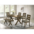 Gawain Rustic Nutmeg 6-piece Dining Set - sold by Home Elegance USA