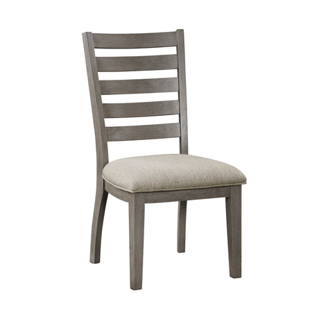 Gray Finish Traditional Style 7pc Dining Set Drawers Table and 6x Side Chairs Ladder Back Design Wooden Furniture - sold by Home Elegance USA