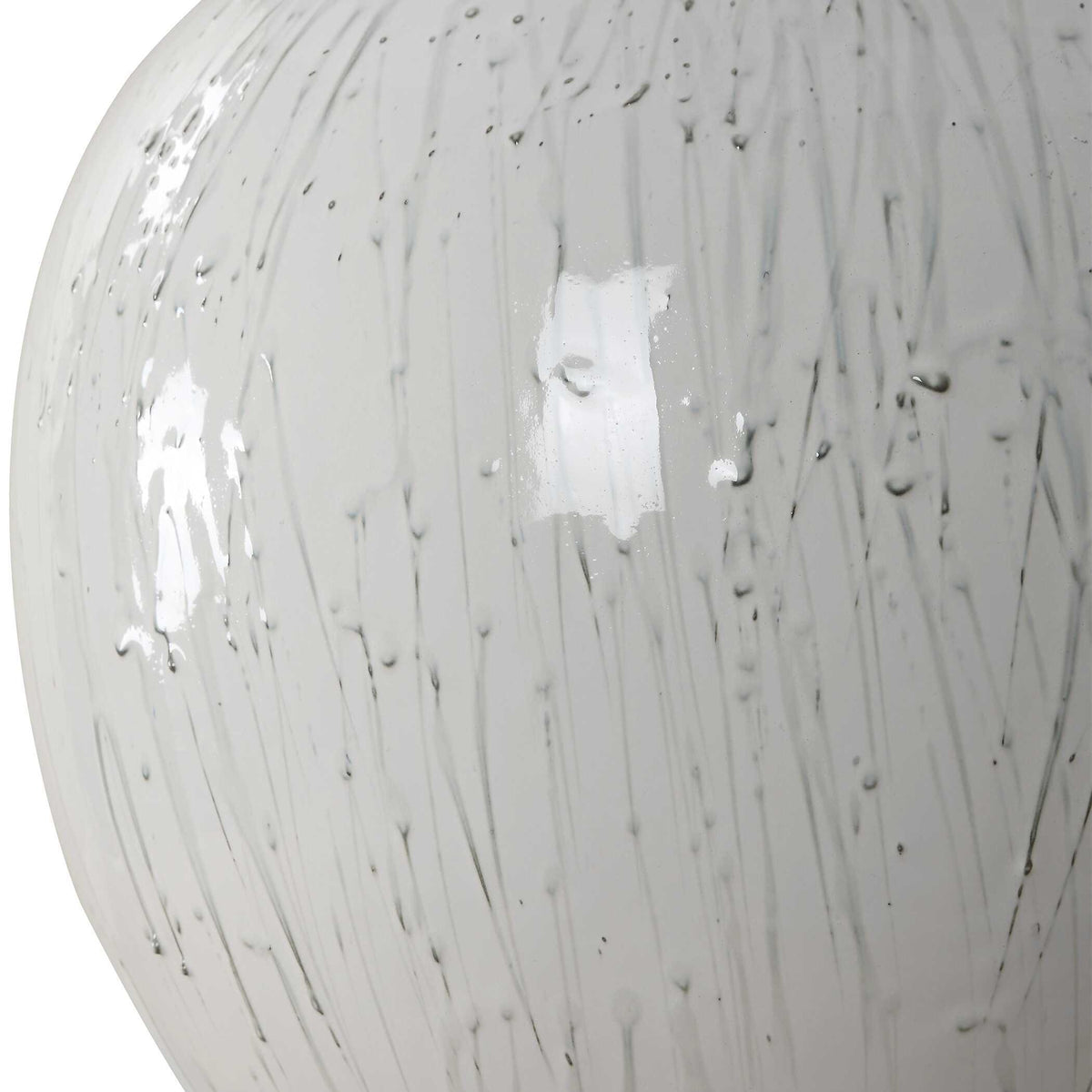 Dribble White Glaze Table Lamp by Uttermost - View 7