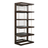 Kai Etagere Dark Walnut - Dark Brown by Uttermost - View 3