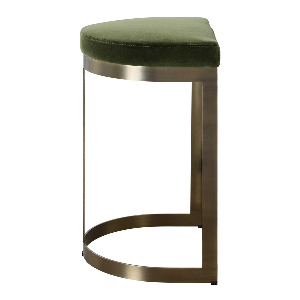 Ivanna Brass Counter Stool Moss - Green / Bronze by Uttermost - View 5