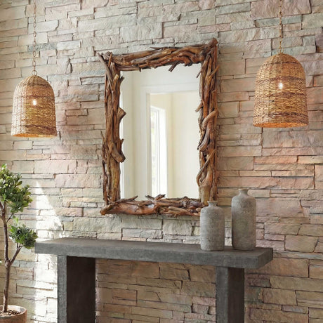Rooted Reflection Mirror Natural - Dark Brown by Uttermost - View 2