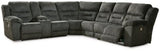 Ashley Smoke Nettington 44101S3 4 - Piece Power Reclining Sectional - Chenille - 44101S3 - Home Elegance USA - 1