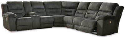 Ashley Smoke Nettington 44101S3 4 - Piece Power Reclining Sectional - Chenille - 44101S3 - Home Elegance USA - 1