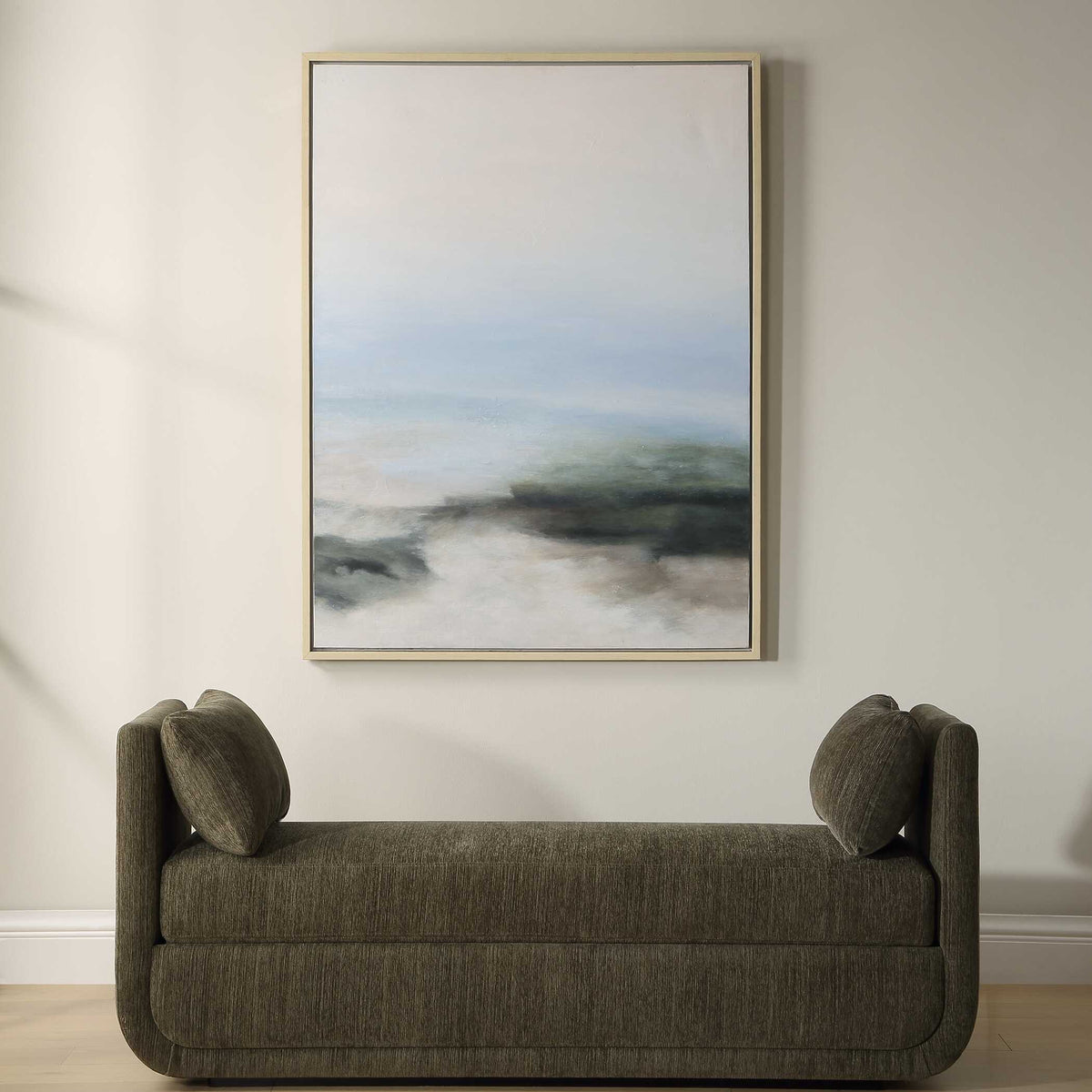 Crossing Paths Coastal Landscape Painting - Blue / Gray by Uttermost - View 2
